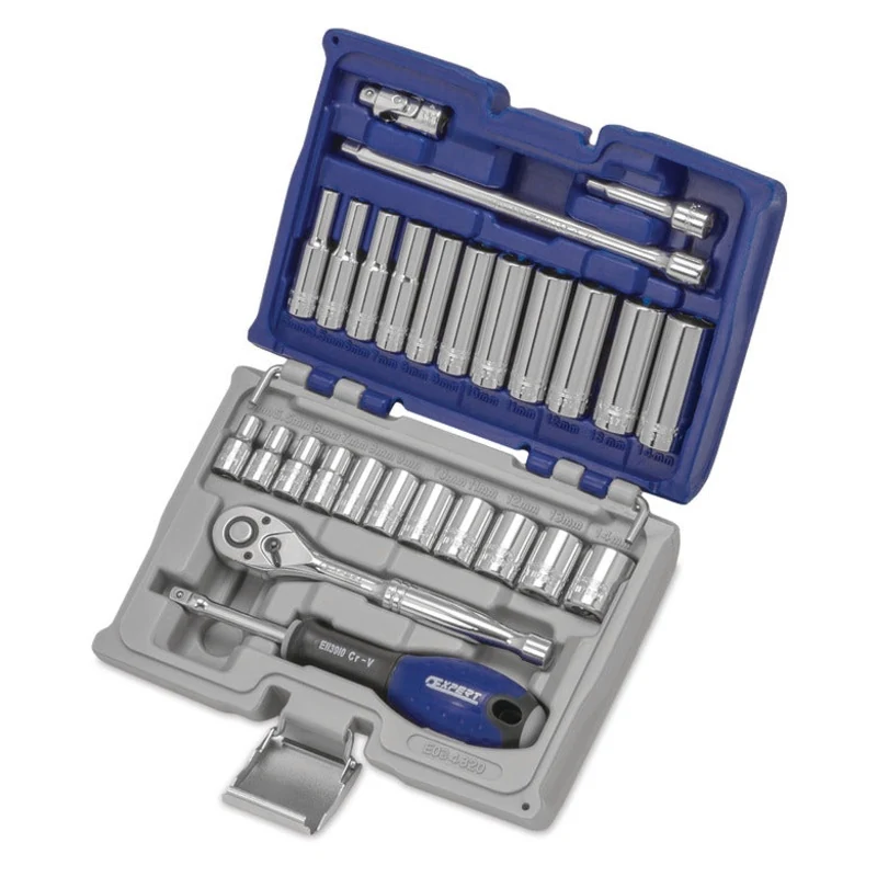 27-PC. 1/4" Drive Metric Socket Set - 6-PT.